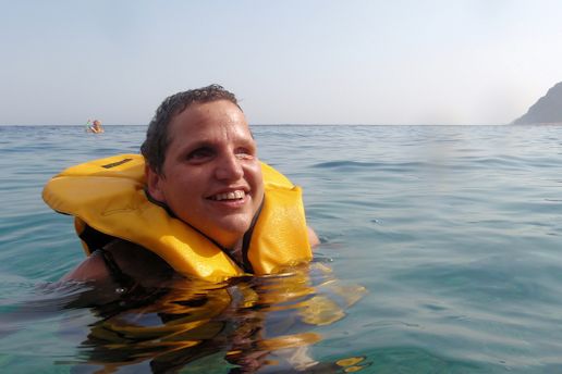 Nevidomá Zdenka Borýsková v Rudém moři - hotel Happy Life, Dahab, Egypt